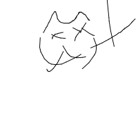sleeping cat drawing by luckyforty4 in Artbitrator