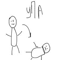 person falling over drawing by hadya in Artbitrator