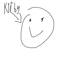 kirby drawing by izzyb in Artbitrator