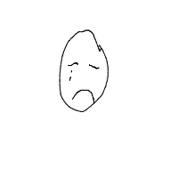 sad face drawing by mrizkyd in Artbitrator