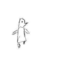 excited penguin drawing by newbie in Artbitrator