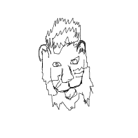 proud lion drawing by newbie in Artbitrator