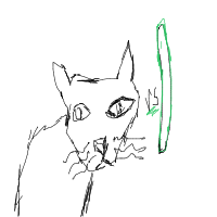 cat vs cucumber drawing by newbie in Artbitrator