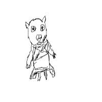 dog in costume drawing by newbie in Artbitrator