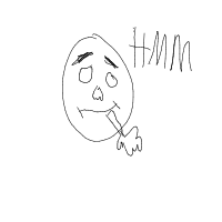 thinking face drawing by olafs6000 in Artbitrator
