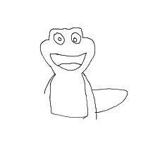 happy frog drawing by ovvu in Artbitrator