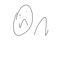 sad face drawing by izxllx in Artbitrator