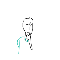 hand on chin drawing by leoibl in Artbitrator