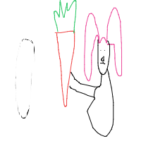 rabbit eating carrot drawing by nishu88 in Artbitrator