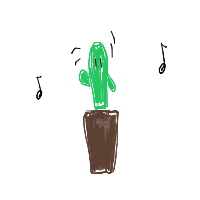 dancing cactus drawing by karolina in Artbitrator