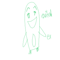 excited penguin drawing by sakuradreams in Artbitrator