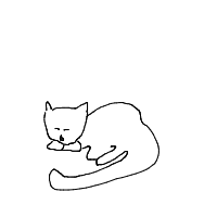 sleeping cat drawing by angelica05402 in Artbitrator
