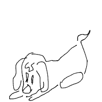 sleepy dog drawing by angelica05402 in Artbitrator