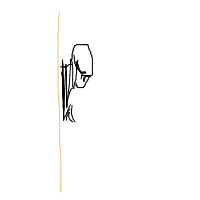 ninja hiding poorly drawing by lulupug in Artbitrator