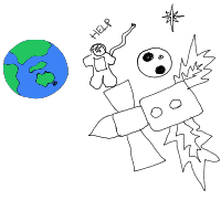 space station disaster drawing by matty in Artbitrator