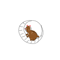 hamster on wheel drawing by matty in Artbitrator