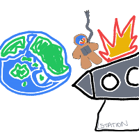space station disaster drawing by matty in Artbitrator