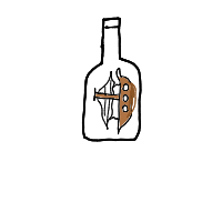 ship in bottle drawing by matty in Artbitrator