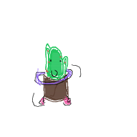 dancing cactus drawing by polkapinkiss in Artbitrator