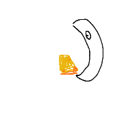 moon eating cheese drawing by polkapinkiss in Artbitrator