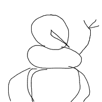 waving snowman drawing by jojo8787koo in Artbitrator