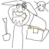 pirate finding treasure drawing by jojo8787koo in Artbitrator