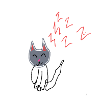 sleeping cat drawing by schap219 in Artbitrator