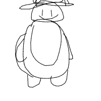 penguin with a hat drawing by guest-li005ztog in Artbitrator