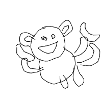 monkey with banana drawing by ayayyaa in Artbitrator
