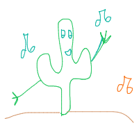 dancing cactus drawing by myraaaa in Artbitrator