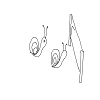snail racing drawing by srush in Artbitrator