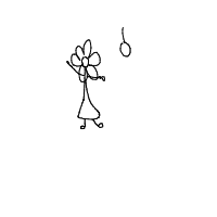 flower dancing drawing by flynn in Artbitrator