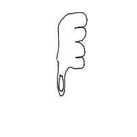thumbs down drawing by srush in Artbitrator