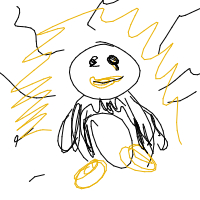 excited penguin drawing by whippeto in Artbitrator