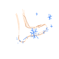 cold feet drawing by sedanuey in Artbitrator