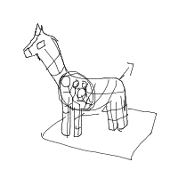 trojan horse drawing by sedanuey in Artbitrator