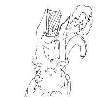 a grumpy cat with a hat dreaming about fish with a thought bubble drawing by player-0jzobg79i in Artbitrator