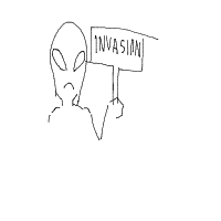 alien invasion drawing by hahahaaaa in Artbitrator