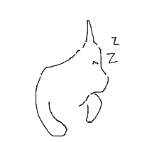 sleeping cat drawing by nicholas in Artbitrator