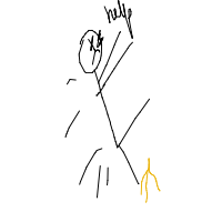 slipping on banana peel drawing by setu in Artbitrator
