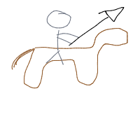 knight riding a horse drawing by kaiwen in Artbitrator