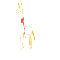giraffe with scarf drawing by yumak in Artbitrator