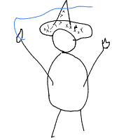 wizard casting spell drawing by moviebro in Artbitrator
