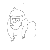 gorilla drawing by srush in Artbitrator