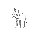 zebra drawing by srush in Artbitrator