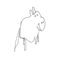 hippo drawing by srush in Artbitrator