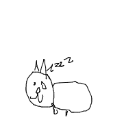 sleeping cat drawing by jodie in Artbitrator