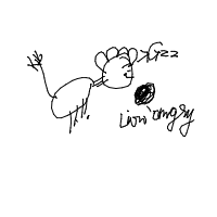 lion roaring drawing by nameno in Artbitrator
