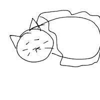 sleeping cat drawing by abi_idek in Artbitrator