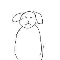 grumpy dog drawing by abi_idek in Artbitrator